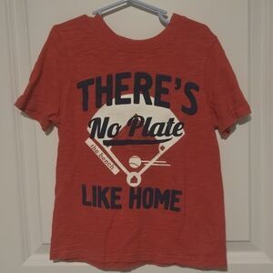 Boys Baseball Red Short Sleeve T-shirt Size 6